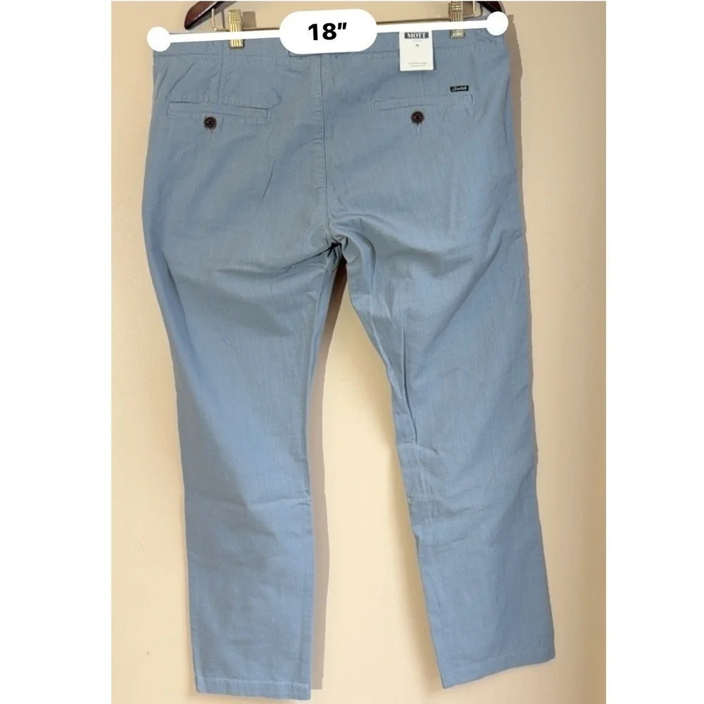 Scotch & Soda Mott Super Slim Fit Chino Pants Men's 36 Light Blue Drawstring NWT